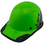 Actual Carbon Fiber Hard Hat - Cap Style Black and Green with Protective Edge
Left Side ~ Oblique View