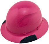 DAX Fiberglass Composite Hard Hat - Full Brim Hot Pink - Oblique View