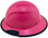 DAX Fiberglass Composite Hard Hat - Full Brim Hot Pink - Left View with edge