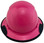 DAX Fiberglass Composite Hard Hat - Full Brim Hot Pink -Front View with edge
