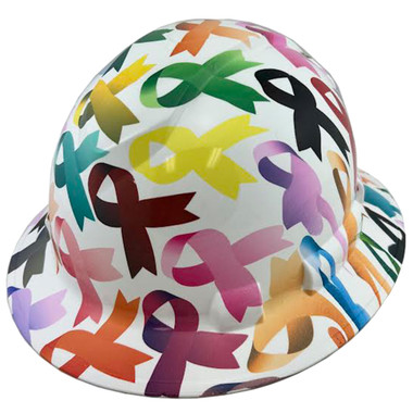 Ribbons for All Ridgeline Full Brim Hydro Dipped Hard Hats
Oblique View
