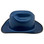Outlaw Cowboy Hardhat with Ratchet Suspension  with Optional Edge Metallic Blue
Left Side View