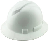 Pyramex Ridgeline Full Brim Hard Hat - 6 point suspension White - Oblique view