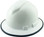 Pyramex Ridgeline Full Brim Hard Hat - White -  6 point suspensionwith Protective Edge