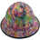Celebration Design Full Brim Hydro Dipped Hard Hats front with edge