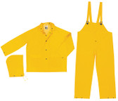 MCR Classic FR Rainsuits, 35 Mil Yellow PVC 3 piece Rainsuit- Size XL