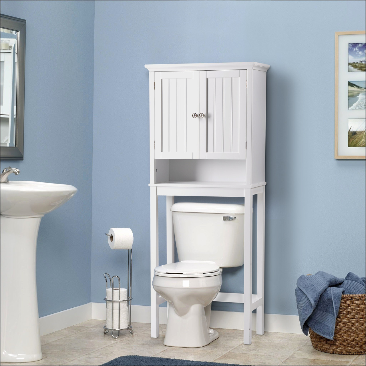 Os Home And Office Furniture Bathroom Space Saver Over Toilet