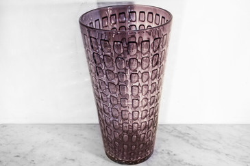 SOLD - Venetian Glass Vase with Controlled Rectangle Bubbles, 1970s