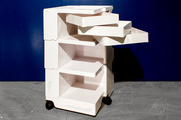 SOLD - Joe Columbo B-Line Trolley in Off White. 1990s