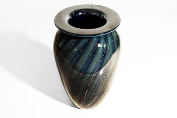 SOLD - Robert Eickolt Dicroic Iridescent Vase, 1994