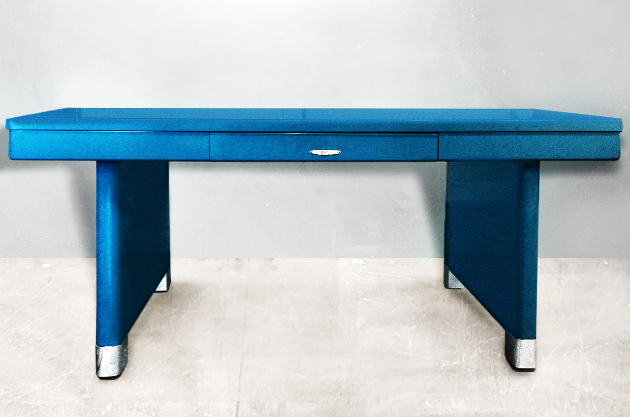 Sold Rare Yawman And Erbe Panel Leg Table Refurbished Rehab