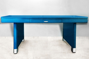 SOLD - Rare Yawman and Erbe Panel Leg Table, Refurbished