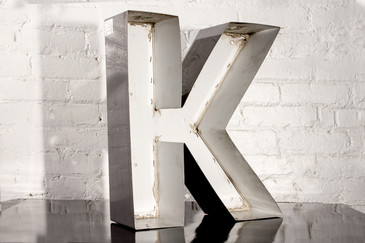 SOLD - VINTAGE CHANNEL LETTER "K"