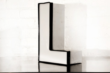 SOLD - Vintage Channel Letter "L" in White