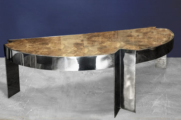 SOLD - Impressive Mezzaluna Executive Desk by Leon Rosen for Pace Collection
