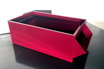 SOLD - 1940s Industrial Storage Bin, Refinished in Red