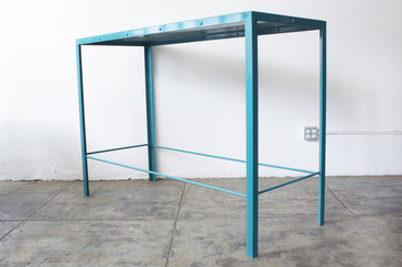 SOLD - Large Steel Console Table, Rehab Vintage Original