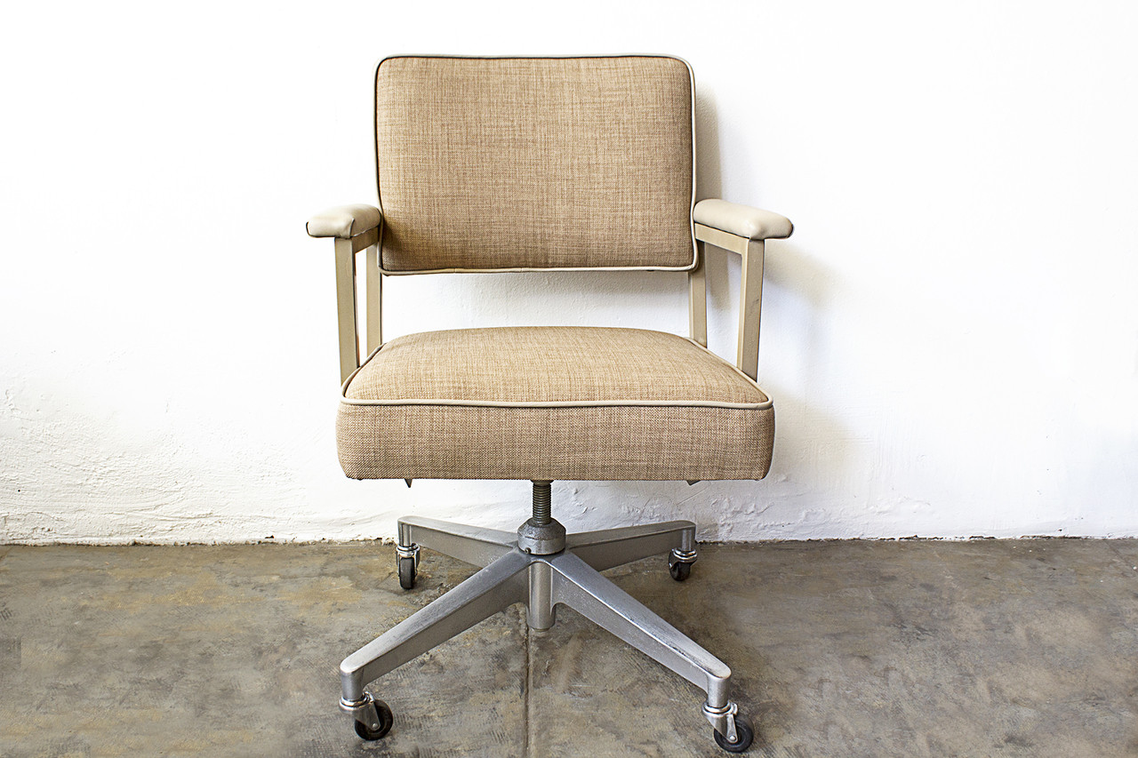 Sold Pair Of 1970s Steelcase Office Chairs Refinished Rehab Vintage Interiors