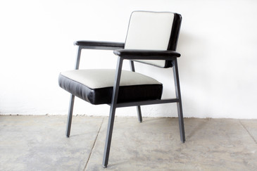 SOLD - 1970s, Steel Case Armchair, Refinished in Knoll Chroma Fabric