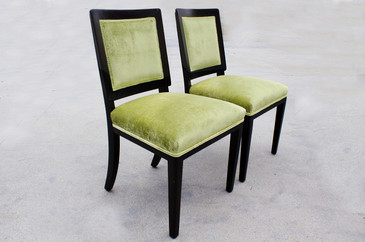 SOLD - Pair of 1940s Dunbar Dining Chairs, Refinished