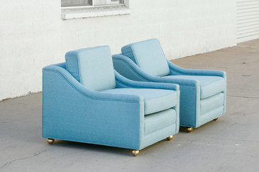 SOLD - Pair of 1950s Lounge Chairs, Refinished