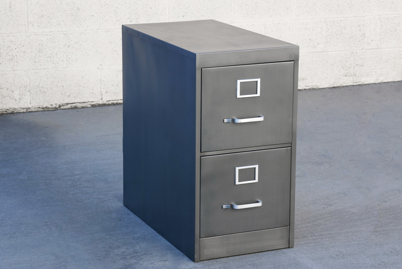 Mod Century Two Drawer Filing Cabinet Custom Refinished To Order
