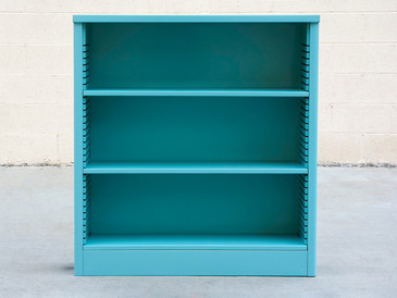1960s Steel Bookcase in Turquoise, Custom Refinished to Order