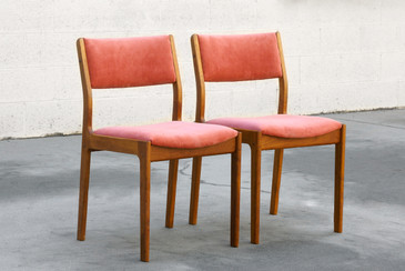 SOLD - Pair of Danish Modern Teak Dining Chairs