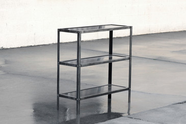 Custom Steel Three Tier Shelf by Rehab Vintage Interiors