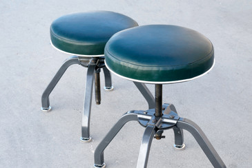 SOLD - Pair of Rare Buty-Crafters Salon Stools, 1940s