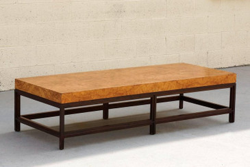 SOLD - Contemporary Burl Wood Coffee Table