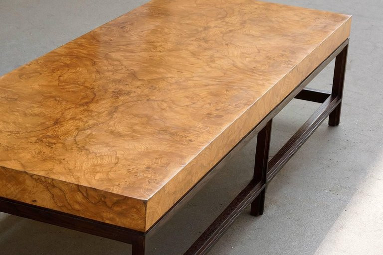 SOLD Contemporary Burl Wood Coffee Table Rehab Vintage Interiors