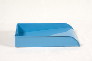 SOLD - Vintage Steel Letter Tray Refinished in Baby Blue