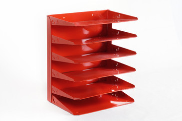 SOLD - Retro Mail Organizer Refinished in Red