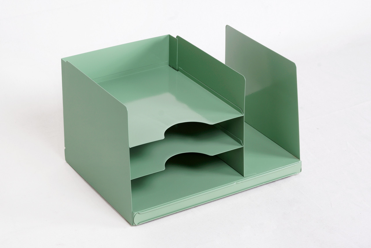Sold Space Age Desktop File Holder Refinished In Sage Green