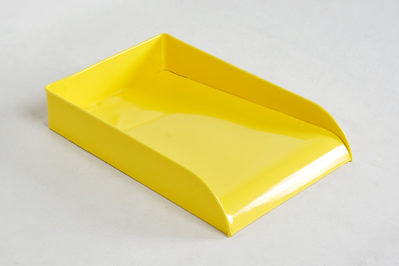 SOLD Vintage Steel Letter Tray Refinished in Sunshine Yellow, Free