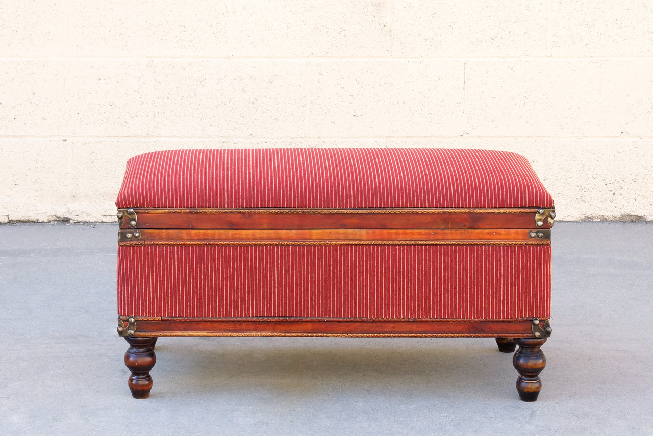 SOLD Vintage Colonial Style Ottoman/ Blanket Chest Rehab Vintage