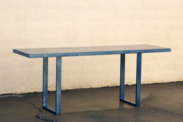 Custom Metallic Midnight Blue Console Table