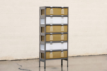 Custom Made 2 x 6 Locker Basket Unit with Specialty Double-Wide Baskets