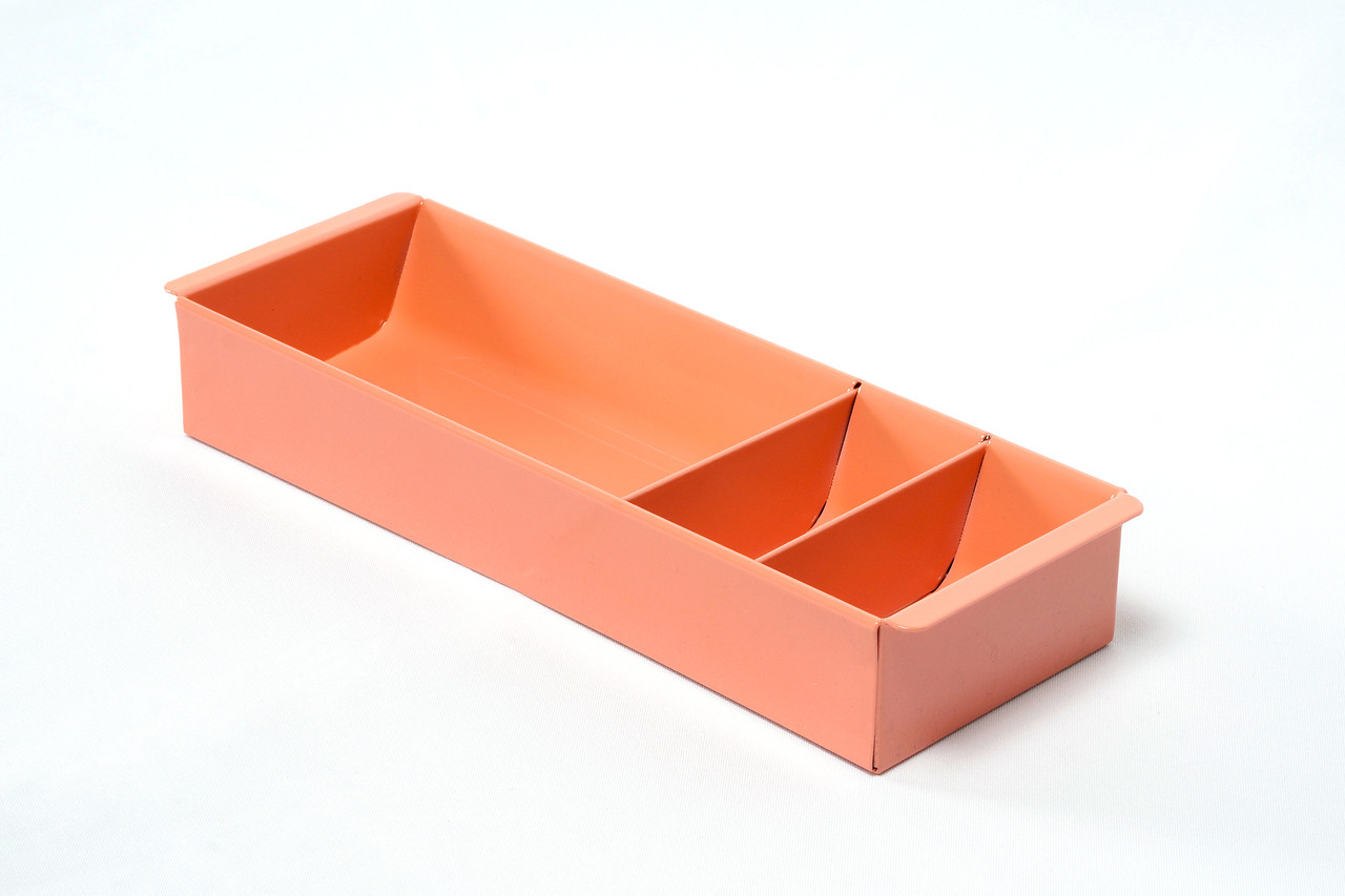 Sold Steel Tanker Drawer Insert Organizer Refinished In Peach