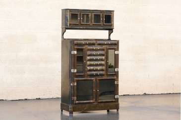 SOLD - 1920s Apothecary Cabinet with Distressed Patina