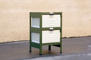 1 x 2 Locker Basket Unit, Vintage Inspired and Newly Fabricated to Order
