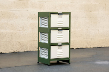 1 x 3 Locker Basket Unit, Vintage Inspired and Newly Fabricated to Order