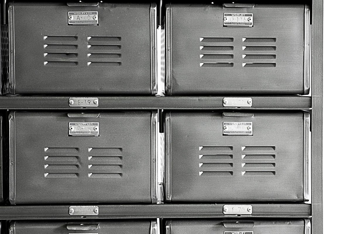 Custom 4 x 5 Locker Basket Shelf Unit Rehab Vintage Interiors