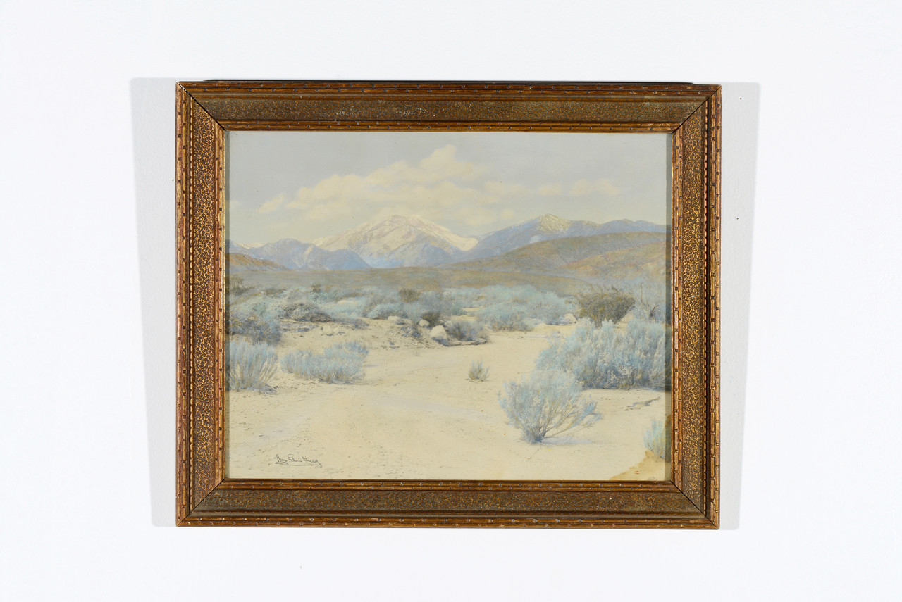 SOLD - Antique Overpainted Landscape Print in Frame, Signed - Rehab ...