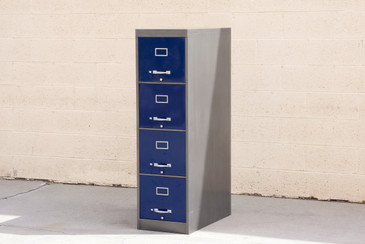 1960s 4-Drawer Vertical Filing Cabinet, Custom Refinished to Order