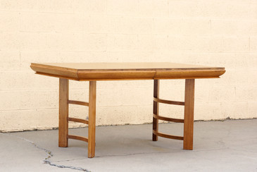SOLD - Half Moon Art Deco Dining Table in Oak