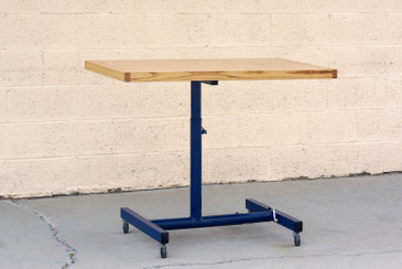 SOLD - Vintage Industrial Standing Desk, Refinished in Midnight Blue