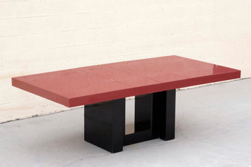 SOLD - Expandable Lacquered Dining Table by Paul Laszlo