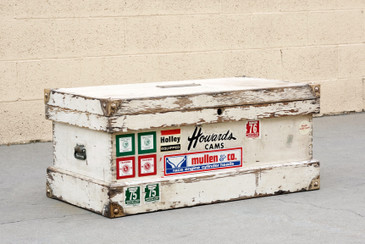 SOLD - 1960s Split Level Storage Trunk with Iconic Patina, Large